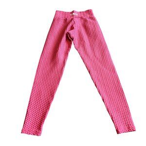 Booty by Brabrants Bold Pink Leggings Sculpting Workout Athletic Size Small